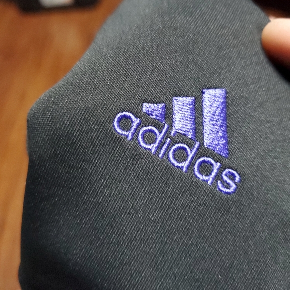 Adidas Golf Polo Shirt Mens Size Meduim Black Abstract Geometrict Shirt - Picture 4 of 6